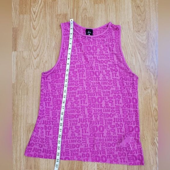 ✨NIKE✨ Nike Pro 'Just Do It' Burnout Tank - [Medium, Pink] - Picture 9 of 12